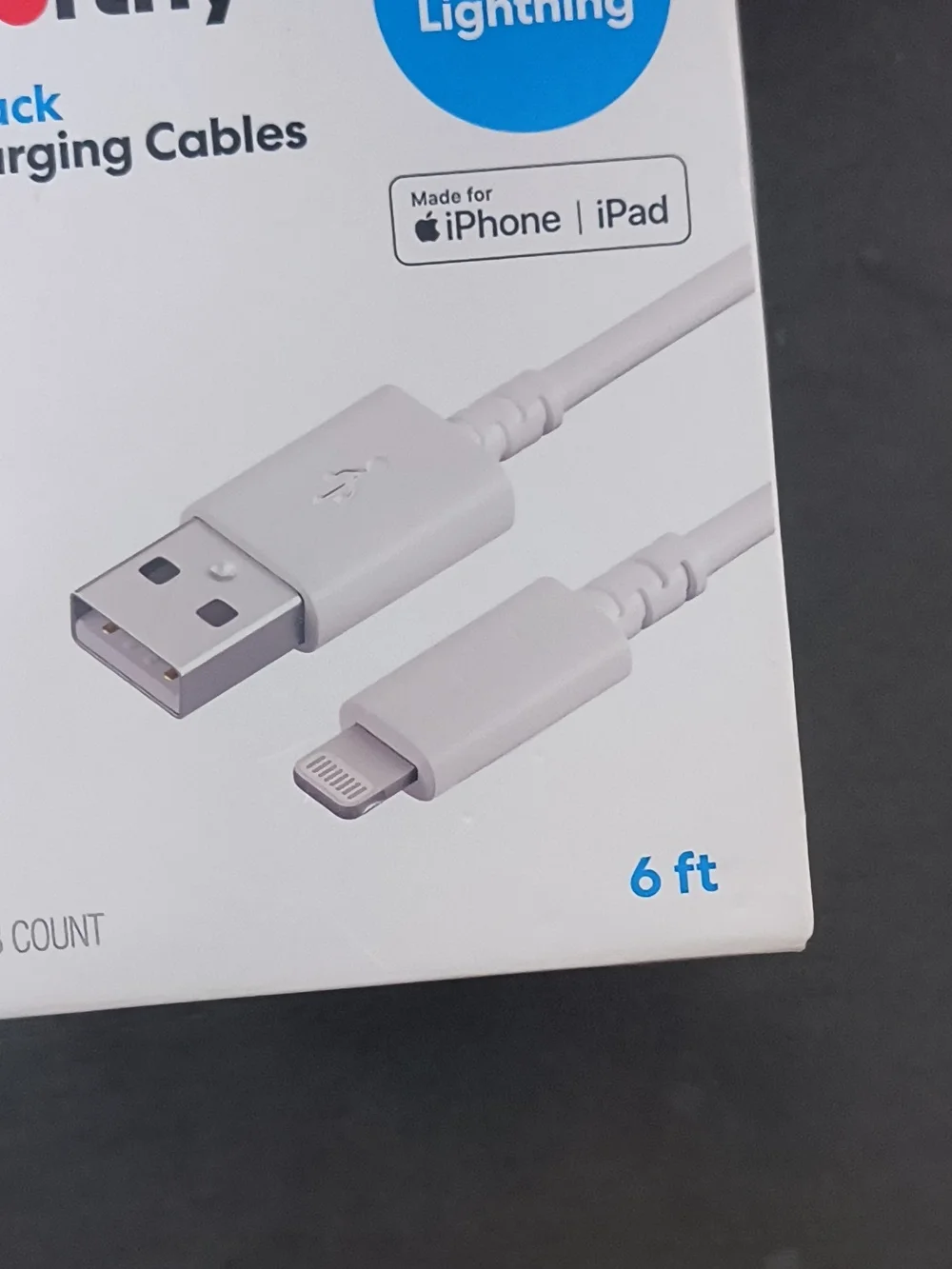 White Lightning to USB Charging Cable 3-Pack